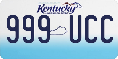 KY license plate 999UCC