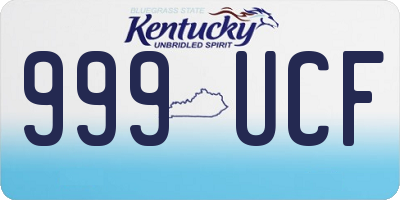KY license plate 999UCF
