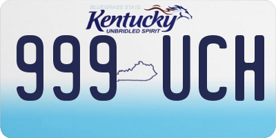 KY license plate 999UCH