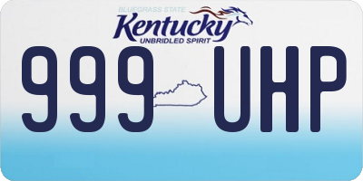 KY license plate 999UHP