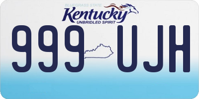 KY license plate 999UJH