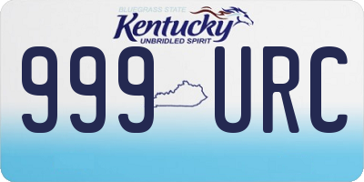 KY license plate 999URC