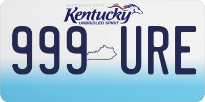 KY license plate 999URE