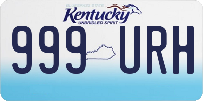 KY license plate 999URH