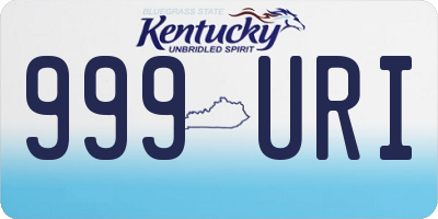 KY license plate 999URI