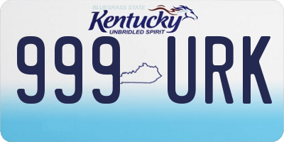KY license plate 999URK