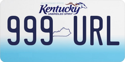 KY license plate 999URL