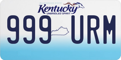 KY license plate 999URM