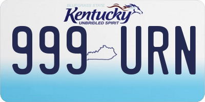 KY license plate 999URN