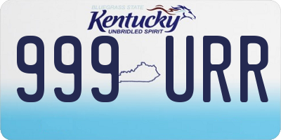 KY license plate 999URR