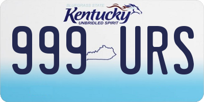 KY license plate 999URS