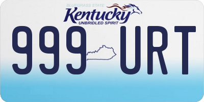 KY license plate 999URT