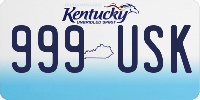 KY license plate 999USK