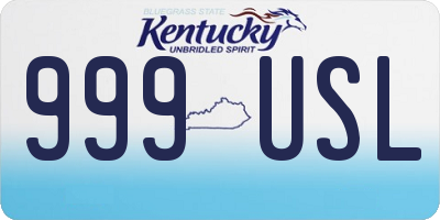 KY license plate 999USL