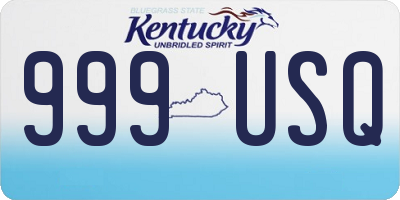 KY license plate 999USQ