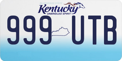 KY license plate 999UTB