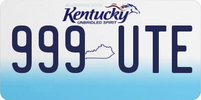 KY license plate 999UTE