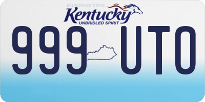 KY license plate 999UTO