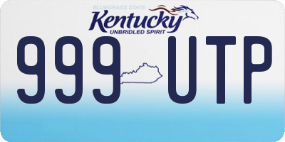 KY license plate 999UTP