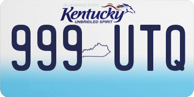KY license plate 999UTQ