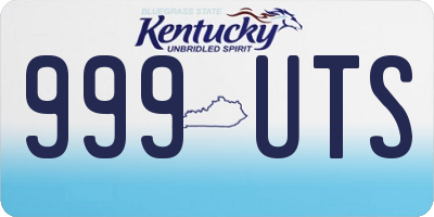 KY license plate 999UTS