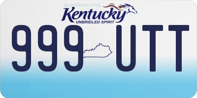 KY license plate 999UTT