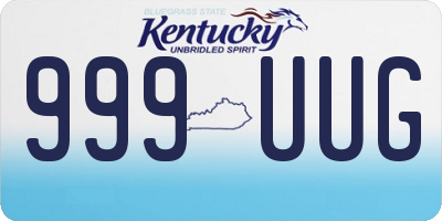 KY license plate 999UUG