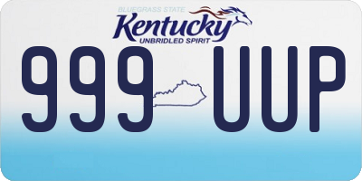 KY license plate 999UUP