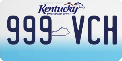 KY license plate 999VCH