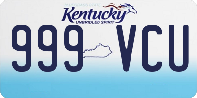 KY license plate 999VCU