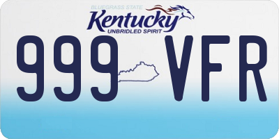 KY license plate 999VFR