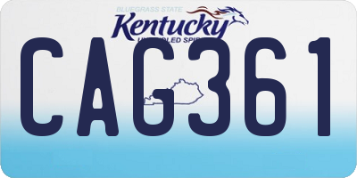 KY license plate CAG361