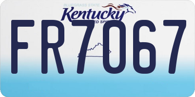 KY license plate FR7067