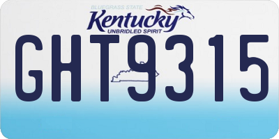KY license plate GHT9315