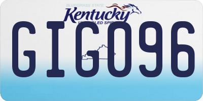 KY license plate GIG096