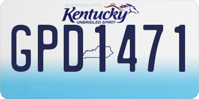 KY license plate GPD1471