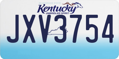 KY license plate JXV3754