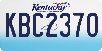 KY license plate KBC2370