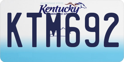 KY license plate KTM692