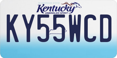 KY license plate KY55WCD
