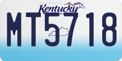 KY license plate MT5718