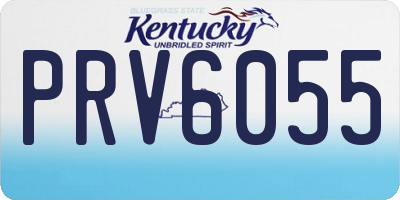 KY license plate PRV6055