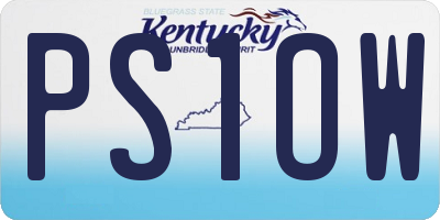 KY license plate PS1OW