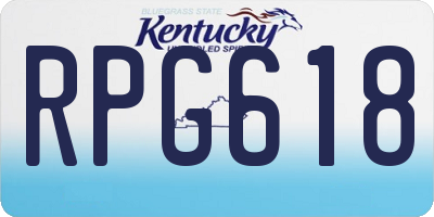 KY license plate RPG618