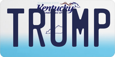 KY license plate TRUMP