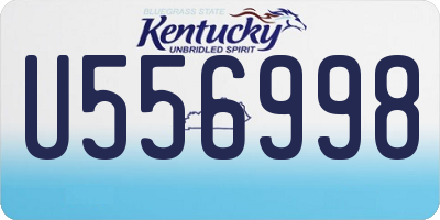 KY license plate U556998