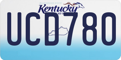 KY license plate UCD780