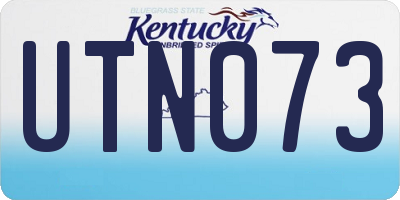 KY license plate UTN073