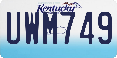 KY license plate UWM749