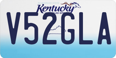 KY license plate V52GLA